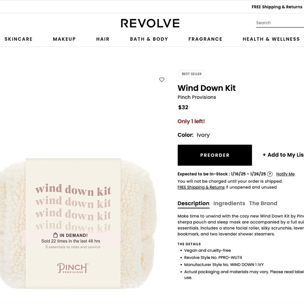 Revolve Wind Down kit NWT
